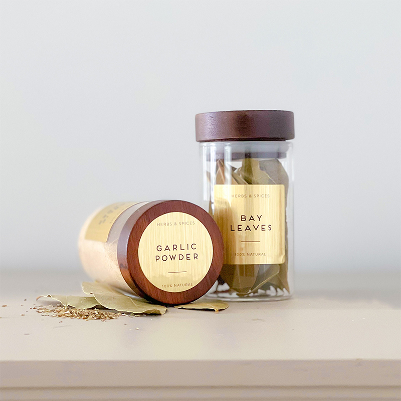 Kitchen.Baking Labels - 10개 개인 맞춤형 금색 메탈 허브