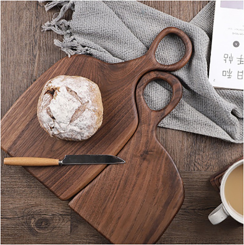 Kitchen Baking Area - 검은 호두 단단한 도마 나무 트레이