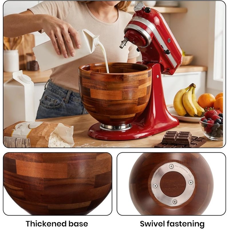Kitchenaid Baking Bowl - ABGH-키친에이드 5QT용 우드 믹싱볼, 베이킹 및