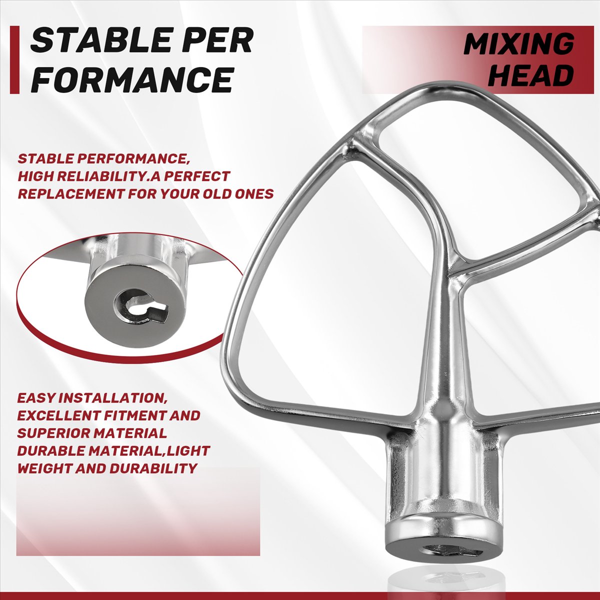 Kitchen Baking Aid - 핫 A60T 스테인리스 스틸 플랫 비터