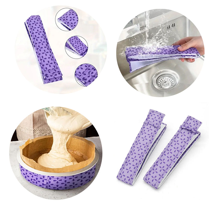 Kitchen Baking Aid - 케이크 팬용 전문 베이킹 스트립 수분