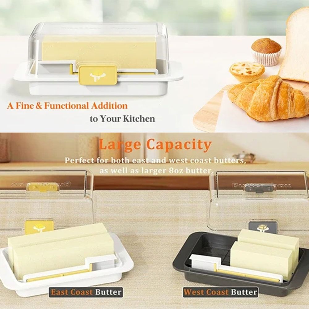 투명 뚜껑 버터 보관 상자 방진 재사용 가능한 버터 슬 - Kitchen Baking Storage Containers 리뷰 및 가격