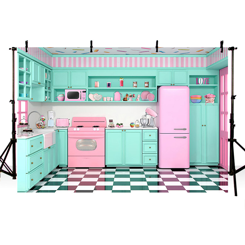 Mehofond 사진 배경 미스 파스텔 주방 핑크 소녀 - Kitchen Baking Background 리뷰 및 가격