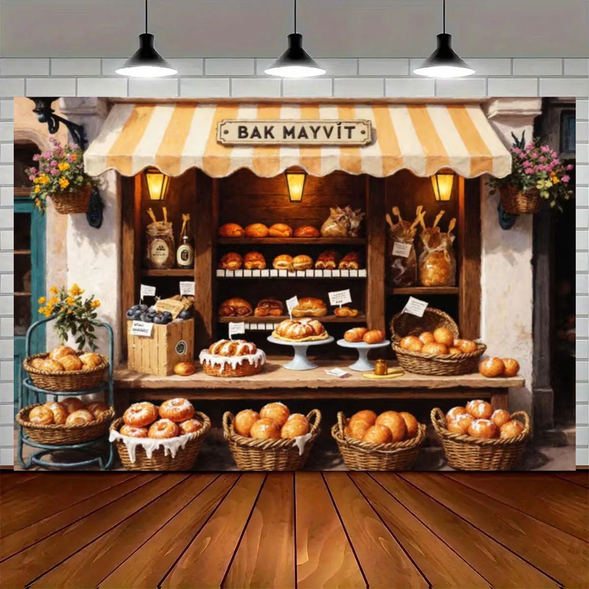 스트리트 베이킹 키친 배경막 케이크 빵 베이커리 생일  - Kitchen Baking Background 리뷰 및 가격
