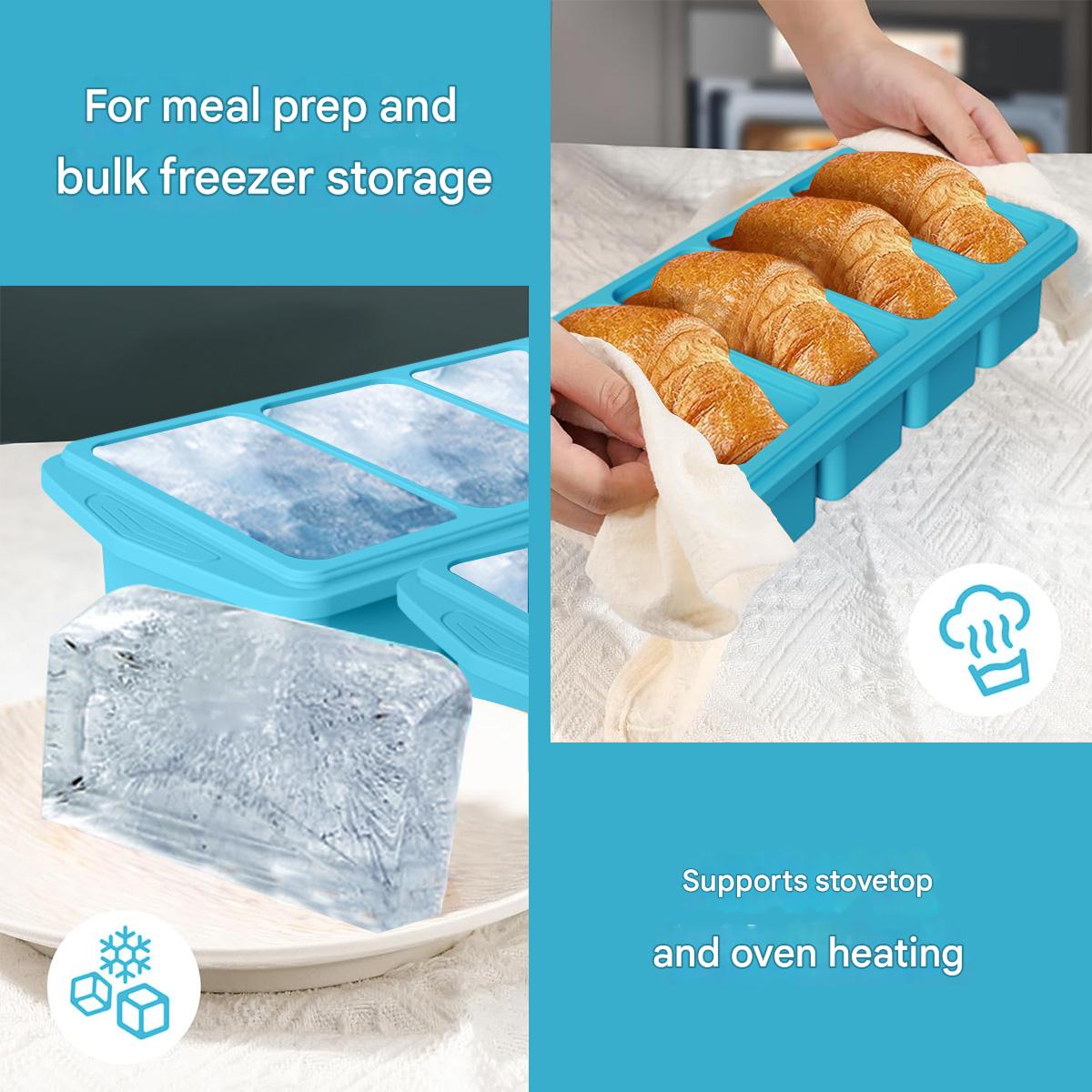 대형 실리콘 아이스 큐브 몰드(뚜껑 포함) 식품 보관  - Kitchen Baking Storage Containers 리뷰 및 가격
