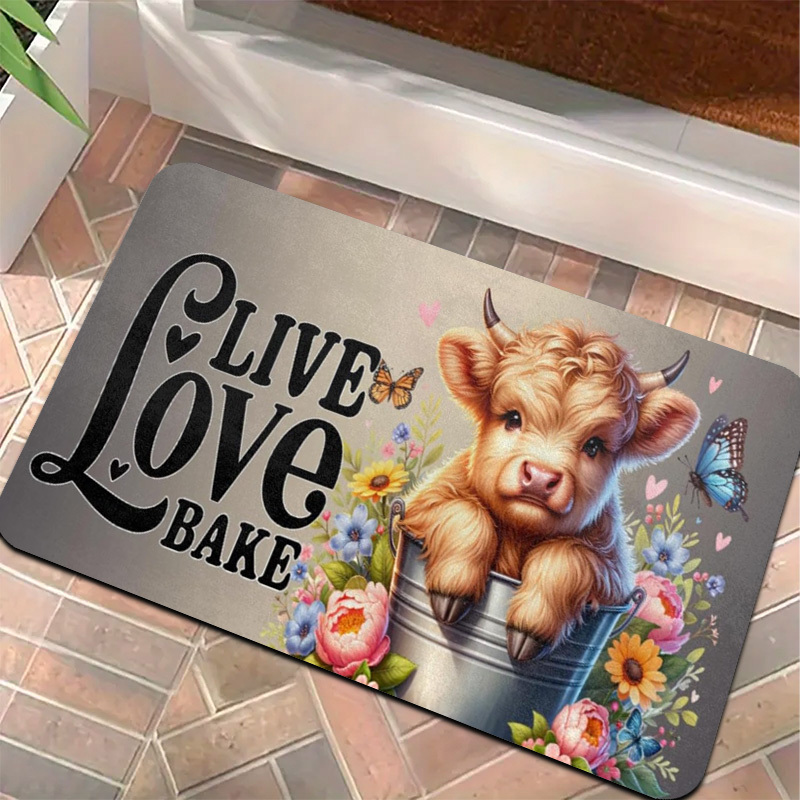 1피스 라이브 러브 베이크 러그 – 꽃이 있는 양동이  - Kitchen Living Baking Mats 리뷰 및 가격