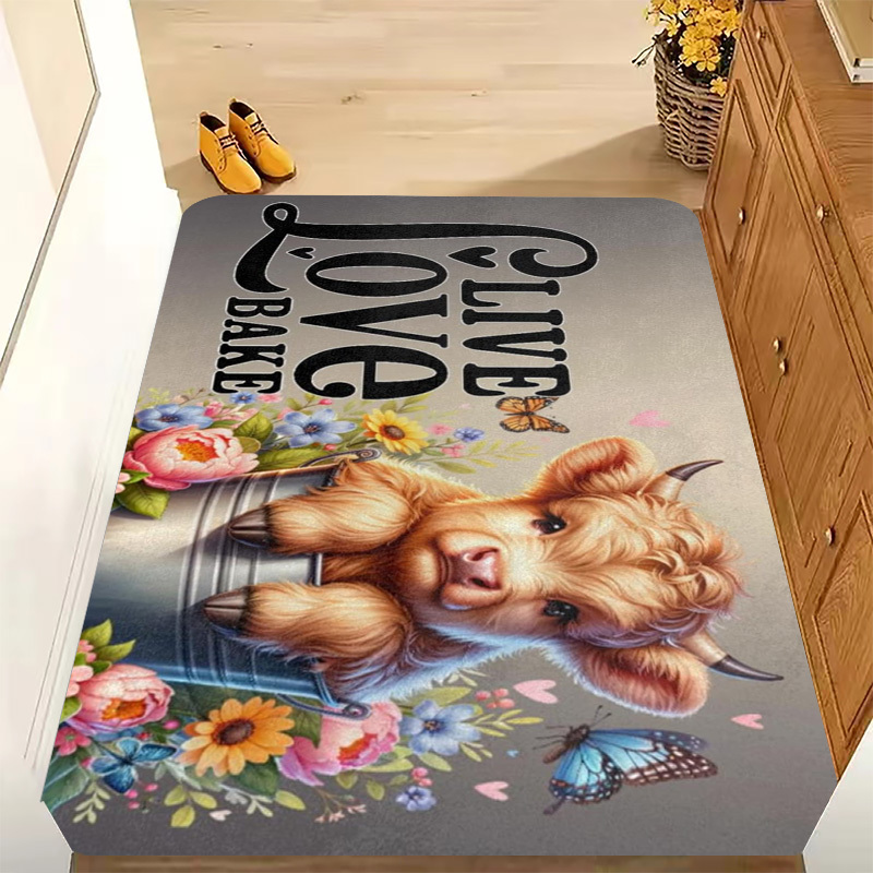 1피스 라이브 러브 베이크 러그 – 꽃이 있는 양동이  - Kitchen Living Baking Mats 리뷰 및 가격