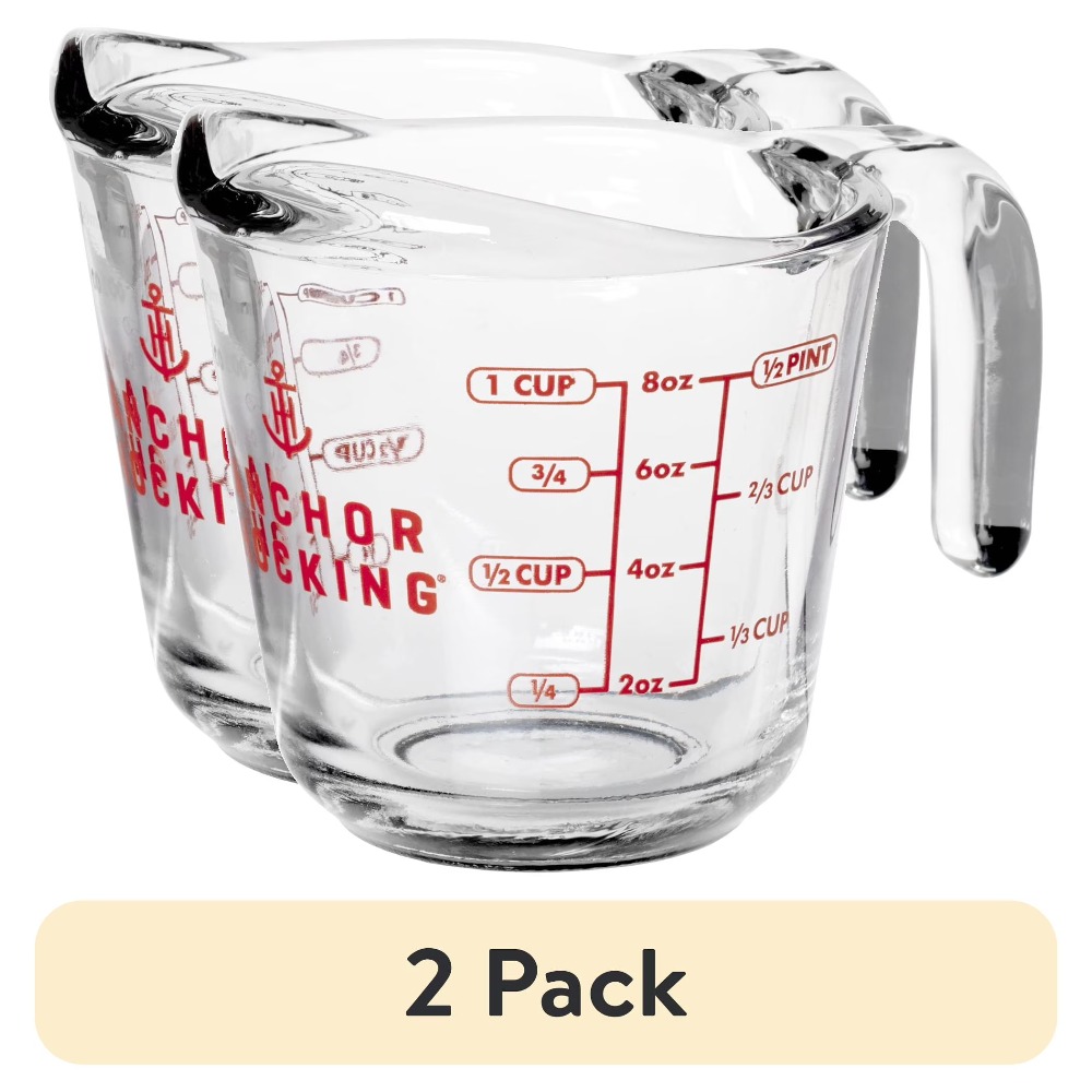 2팩 유리 계량컵 세트, 손잡이와 주둥이가 있어 액체  - Kitchen Baking Set 리뷰 및 가격