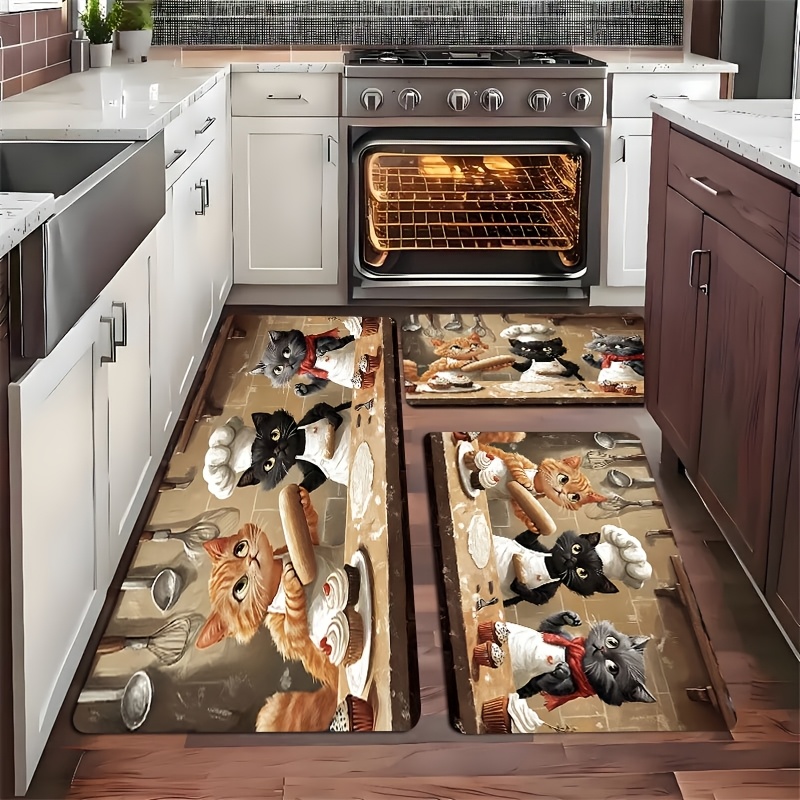 귀여운 셰프 고양이 주방 롱 매트, 주방, 욕실, 세탁 - Kitchen Living Baking Mats 리뷰 및 가격