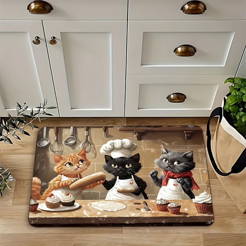 귀여운 셰프 고양이 주방 롱 매트, 주방, 욕실, 세탁 - Kitchen Living Baking Mats 리뷰 및 가격