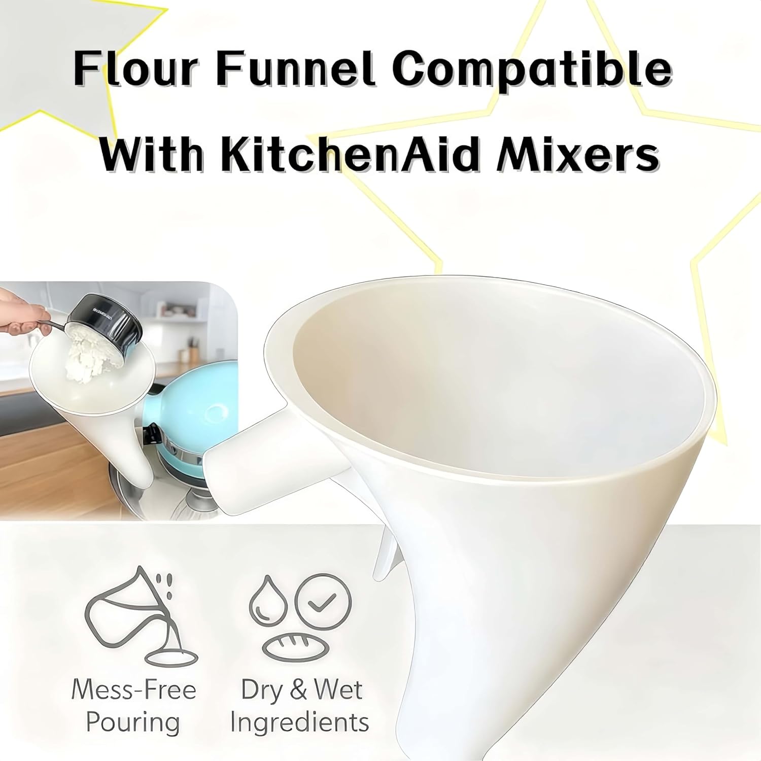 키친에이드 믹서 5쿼트용 밀가루 퍼니 믹서, 틸트헤드  - Kitchen Baking Aid 리뷰 및 가격