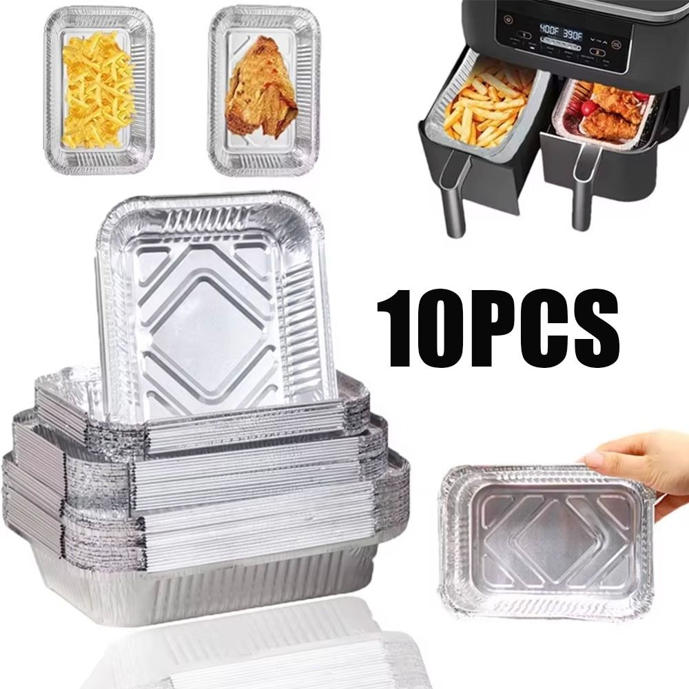 10PCS 일회용 알루미늄 호일 식품 저장 용기 오븐  - Kitchen Baking Storage Containers 리뷰 및 가격