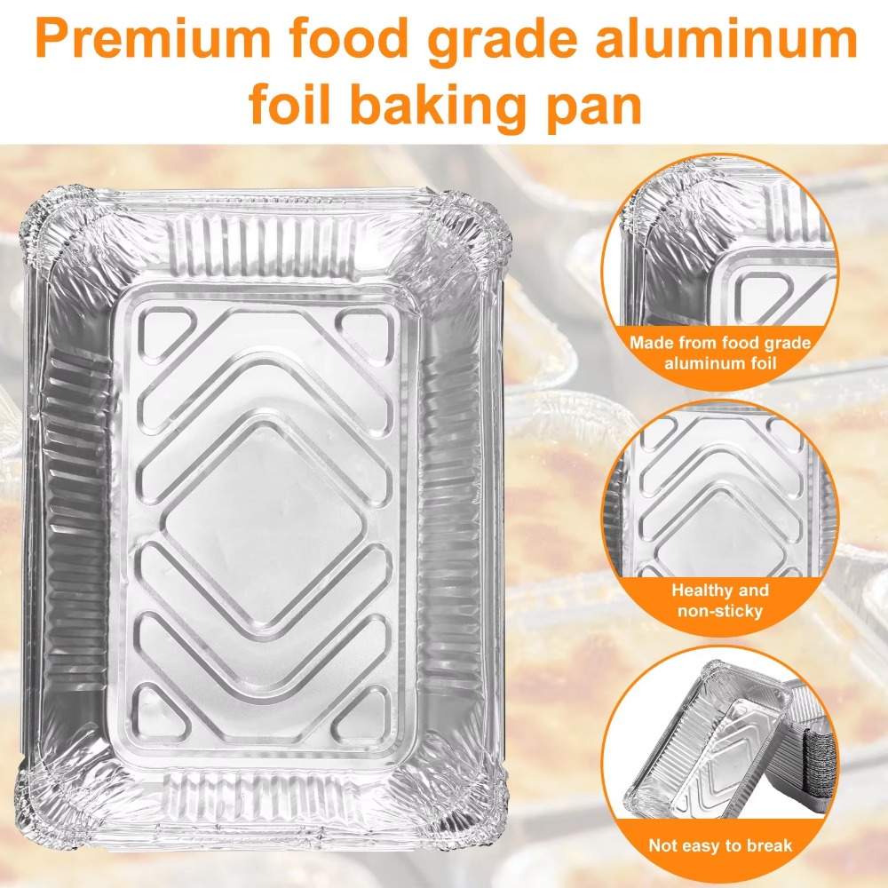 10PCS 일회용 알루미늄 호일 식품 저장 용기 오븐  - Kitchen Baking Storage Containers 리뷰 및 가격