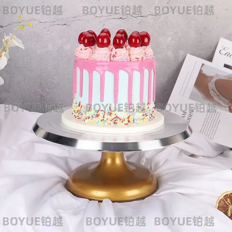 골드 알루미늄 합금 케이크 턴테이블 회전 스탠드, 베이 - Kitchen Baking Table 리뷰 및 가격