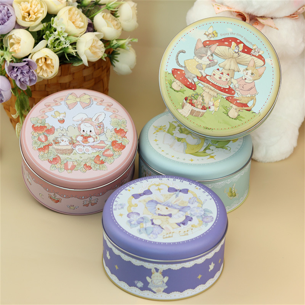 1pcs 만화 토끼 저장 상자 빈 철 상자 사탕 베이킹 - Kitchen Baking Storage Containers 리뷰 및 가격