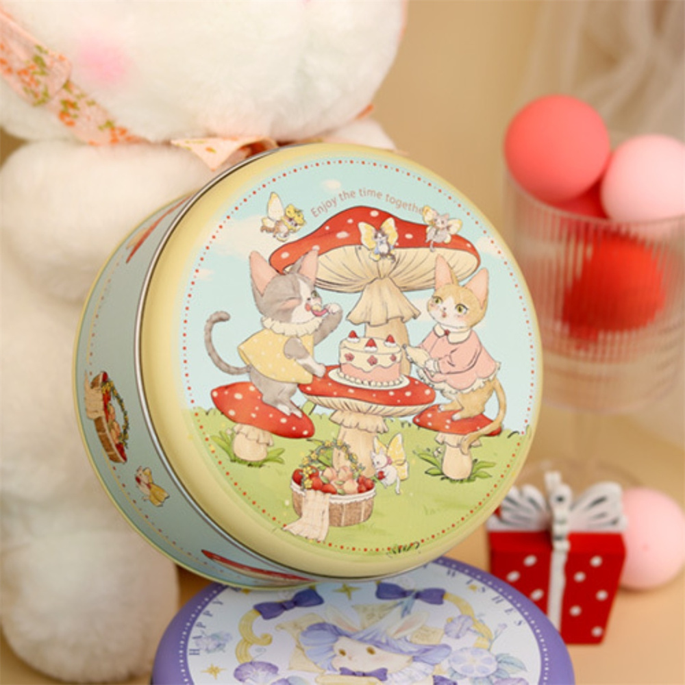 1pcs 만화 토끼 저장 상자 빈 철 상자 사탕 베이킹 - Kitchen Baking Storage Containers 리뷰 및 가격